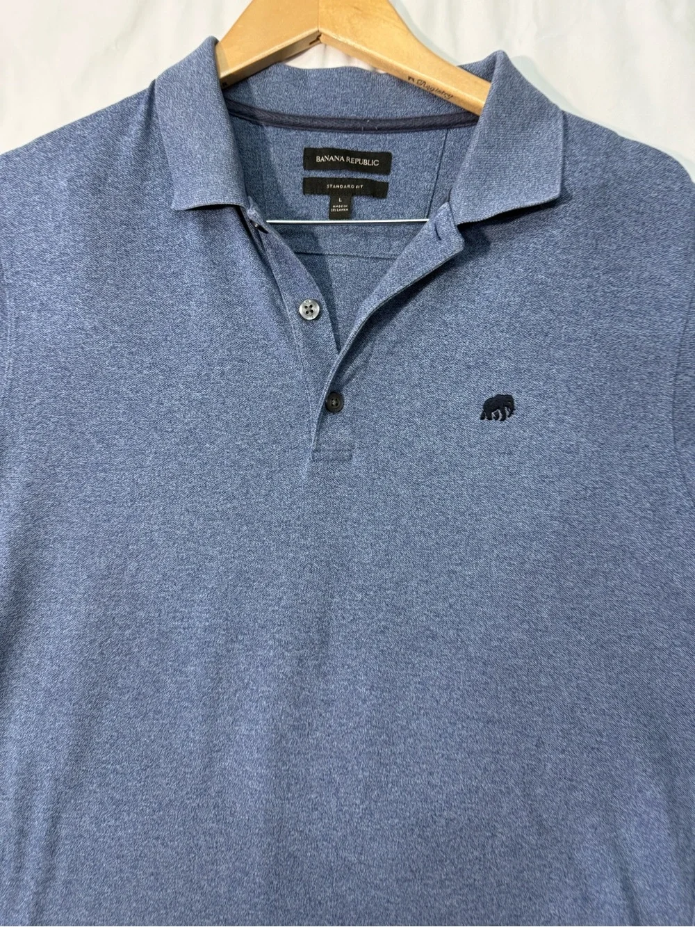 Banana Republic Men’s Blue Heather Polo Shirt